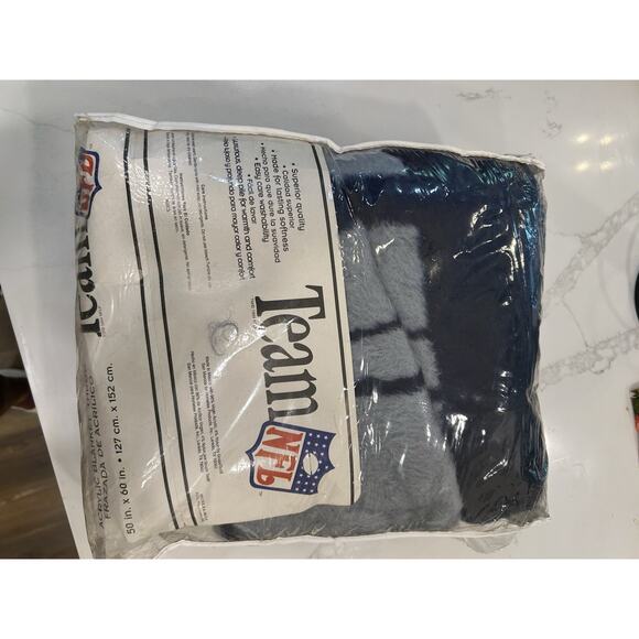 Vtg 1994 Dallas Cowboys Plush Throw Fleece Blanket Team NFL 60”X50” Blue NOS NWT - Picture 12 of 14